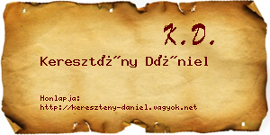 Keresztény Dániel névjegykártya